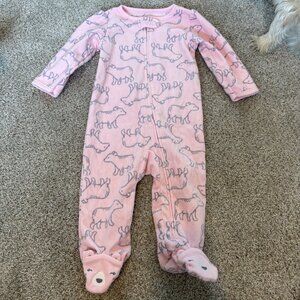 Carter’s 1-Piece Fleece Footie PJs Pink Size 6-9m baby
